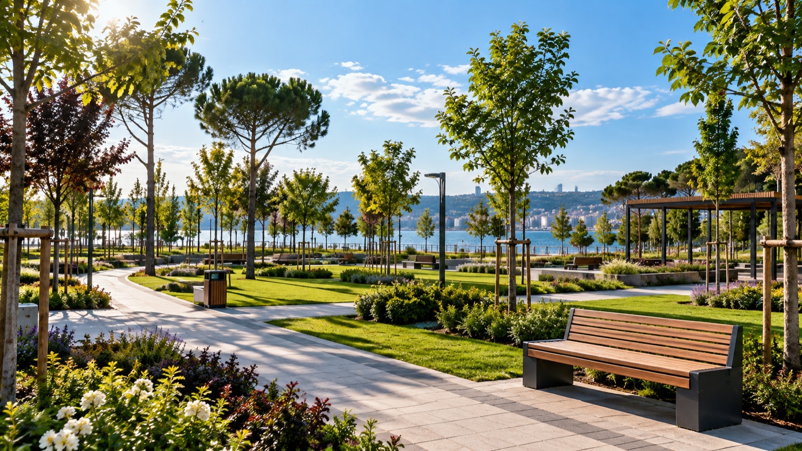 Yeni düzenlenen park ve rekreasyon alanı